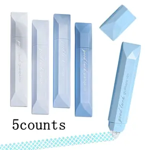 5-Pack Dual-Sided Tape Rolls, Adhesive Pen, Office Glue Strip, Ideal for Scrapbooking, Gift Wrapping, Photo Framing, School Supplies