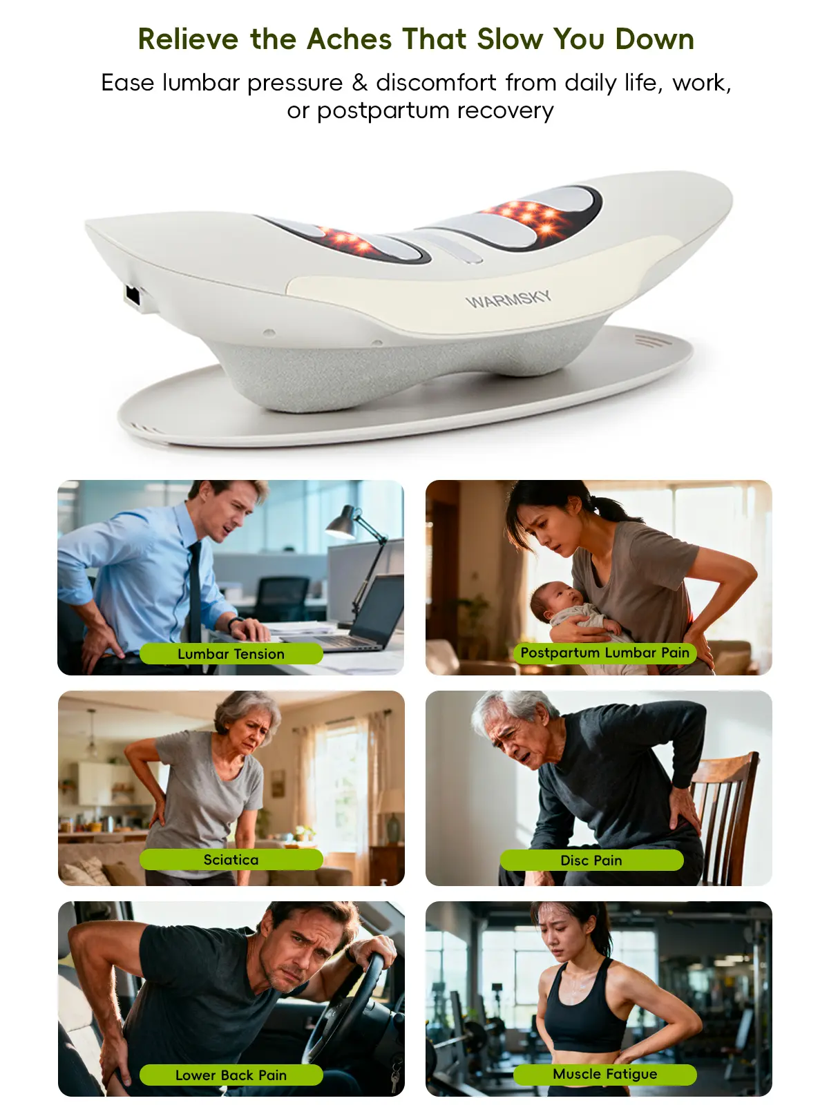 Soothing Warm Therapy & Air Traction Lower Back Massager Smart Spinal Decompression Device to Ease Sciatica, Lumbar Stiffness & Pressure Premium Gift for Parents & Loved Ones - TikTok Shop Soothing Warm Therapy & Air Traction Lower Back Massager Smart Spinal Decompression Device to Ease Sciatica, Lumbar Stiffness & Pressure Premium Gift for Parents & Loved Ones - TikTok Shop