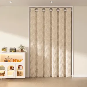 Winter Windproof Curtain, New Style Warm Window Covering for Bedroom Balcony Study Room, Ready-Made Thermal Insulation Drapes