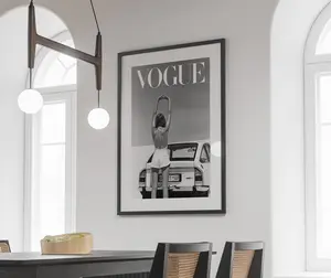 Vogue Poster Print - Vogue Magazine | Car | Black & White | Luxury | Fashion | Wall Decor | Wall Art | Vintage | Photography Print