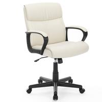 Mid-Back Fixed Armrest-White