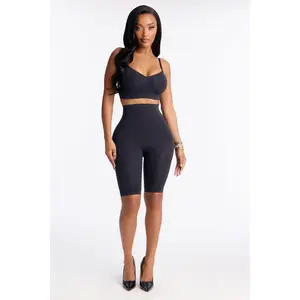 Nova Sculpt Seamless Strong Compression High Waisted Thigh Shaper - Black
