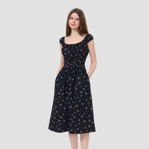 Women's Cap Sleeve Boho Midi Dress - Universal Thread