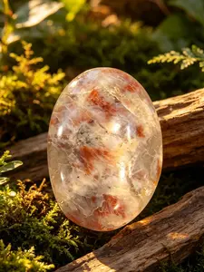Moonstone mix with Sunstone Palm Stone
