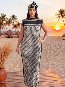 Women's Elegant Floral Print Silk Robe Set, Long Dress Shawl Scarf, Beach Cover Ups, Beach Sun Protection Satin Wrap, All Seasons Fashion, Swimwear Cover Up