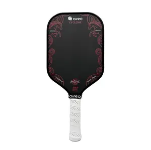 AIREO New Release Cyclone Elongated 16MM Pickleball Paddle 7.6oz Fire Horse UPA-A & USAP Approved T700 RAW Carbon Fiber Pro-Level Performance PulseFoam Core