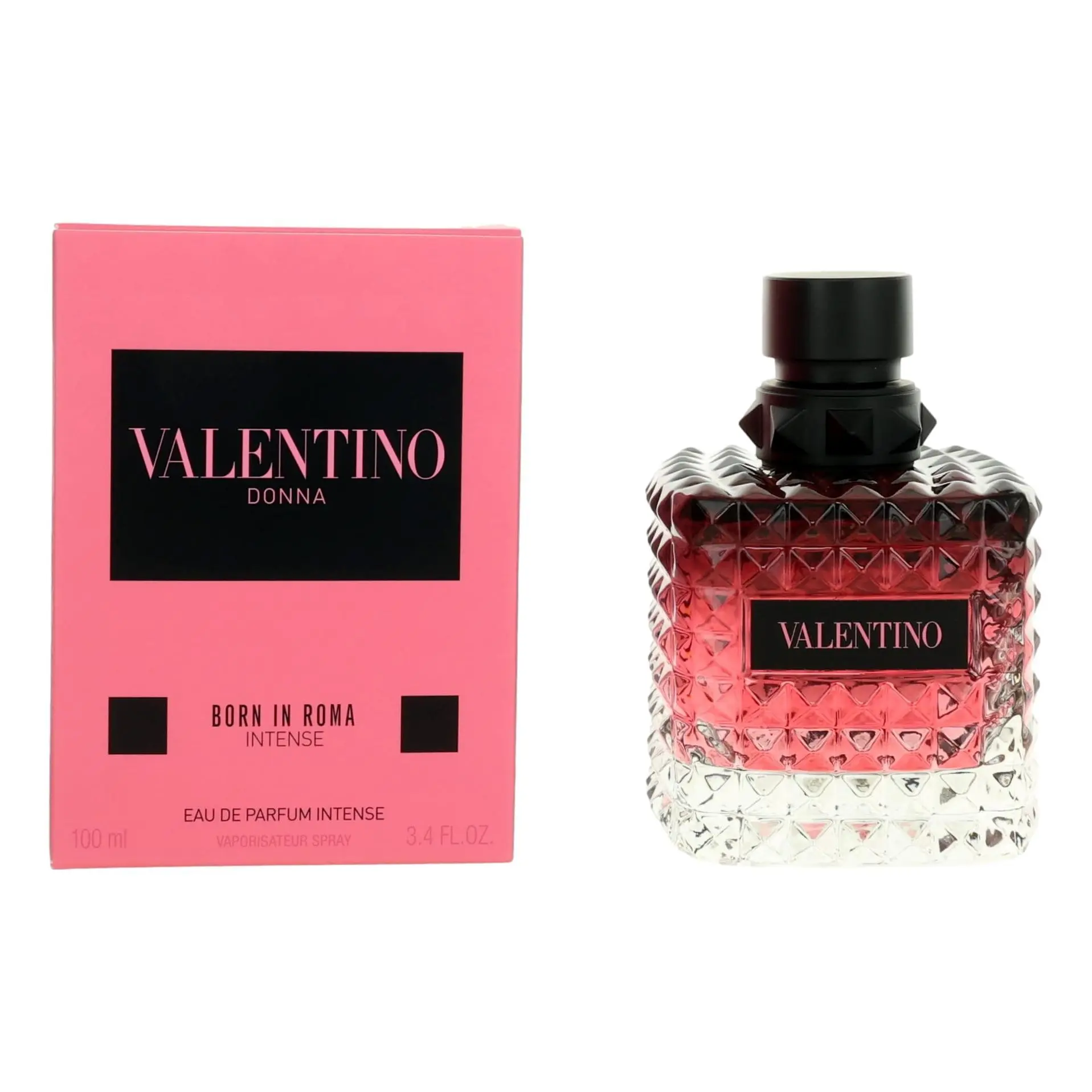 Valentino Donna Born in Roma Intense by Valentino, 3.4oz EDP Intense Spray women, Bourbon Vanilla, 3.4 Fl Oz, Amber Top, 3 To 3.9 Fl Oz, Jasmine