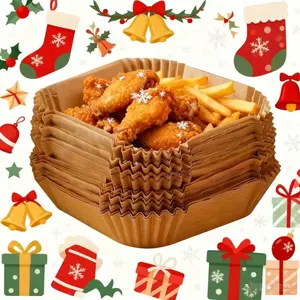 [Holiday Gifts] 50/100pcs Non-Stick Air Fryer Gasket Disposable Baking Paper Pads - Oil & Water Resistant, Heat-Resistant, Easy-Clean, Perfect for Christmas, Easter, Mother'S Day, Holiday Gifts, Festive Cooking, Easy Clean Material