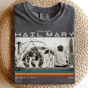Project Hail Mary Vintage Comfort Colors Shirt, Sci-Fi Space Novel Fan Tee, Funny Nerd Book Lover Graphic T-Shirt, Retro Trendy Graphic Tee