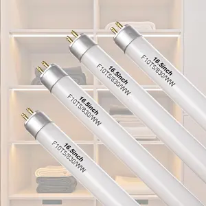 16" F10T5/830/L Fluorescent Bulb T5 10W 3000K Warm White Light Bulb Diameter 5/8" Replacement for Jasco  Under Cabinet Counter Light Fixtures (4 Pack)
