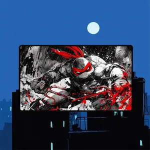 Raphael Playmat Noir Ninja Turtle Anime Desk Mat Mousepad Trading Card Game Mat