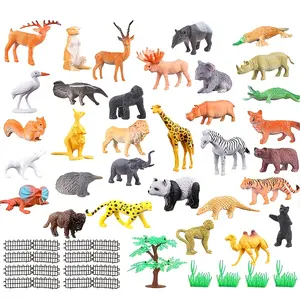 53pcs Mini Animal Model Figures |   Realistic Collectible Toys for Learning, Role-Play & Education, Including Forest Animals, Birds & Poultry, Multicolor Mini Figurines for Homeschool Teaching