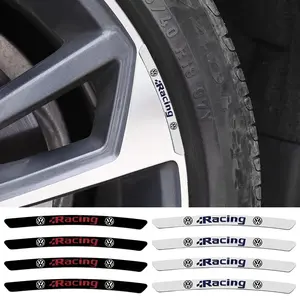 3D Aluminum Car Wheel Hub Sticker Logo Decoration For VW Volkswagen Golf GTI R-Line Polo Jetta