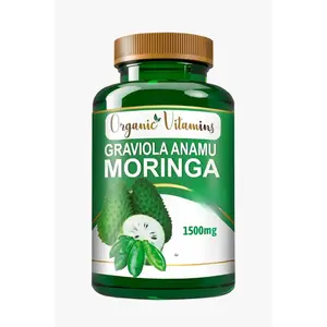 Graviola Soursop Annona muricata Anamu Moringa Green Superfood for Antioxidant Support 120 Capsules