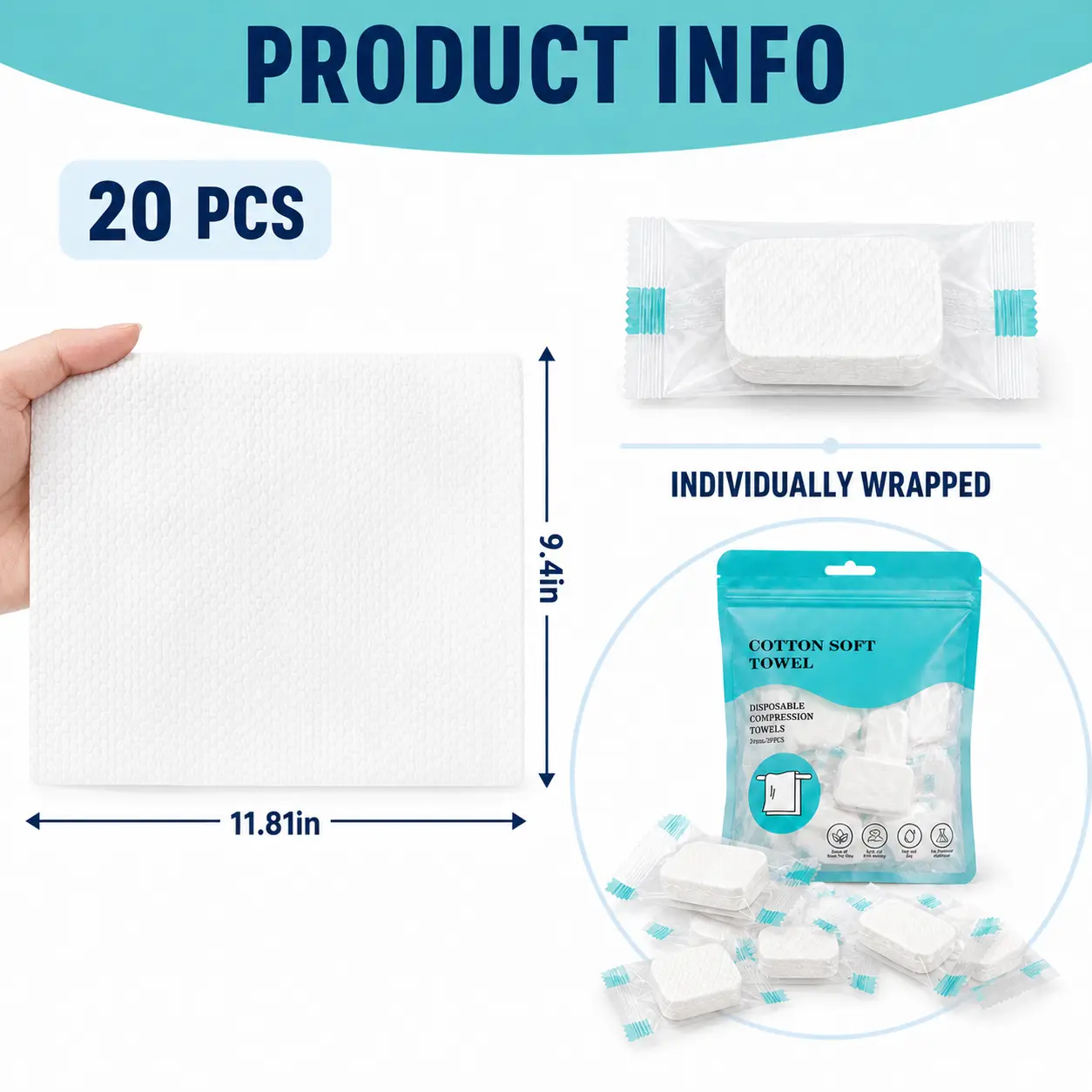 face towels[Buy 1 Get 1 Free]disposable towels for travel,compressed face towel for the Gym disposable face towel 40pcs