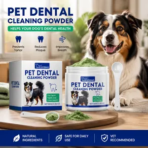 Yegbong Dog Dental Cleaning Powder – Natural Teeth Whitening, Tartar & Plaque Remover, Fresh Breath, Gentle Daily Oral Care for Dogs, Vet Recommended, Safe & Effective