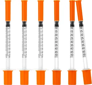 0.5mL/cc Disposable Syringe with 30G 5/16"(8mm) Needle| Individually Wrapped| 20 Pack
