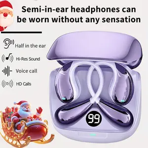 2025 New Wireless Earbuds with No Ear Bone Conduction, Wireless Wireless Earphones Smart Digital Ultra Long Range Sports Noise Reduction Panoramic Surround Pitch Sound Quality, Wireless Earbuds, Wireless Charging Earbuds, Workout Earphones