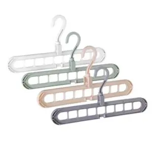 5Pcs Space - Smart 9 - Hole Hanger Multi - layer plastic, foldable, stackable. Great for all your storage needs.