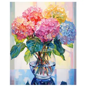 Hydrangea Flowers - Paint By Numbers-40*50cm Diy Painting Painting Set Canvas Art Diy Color