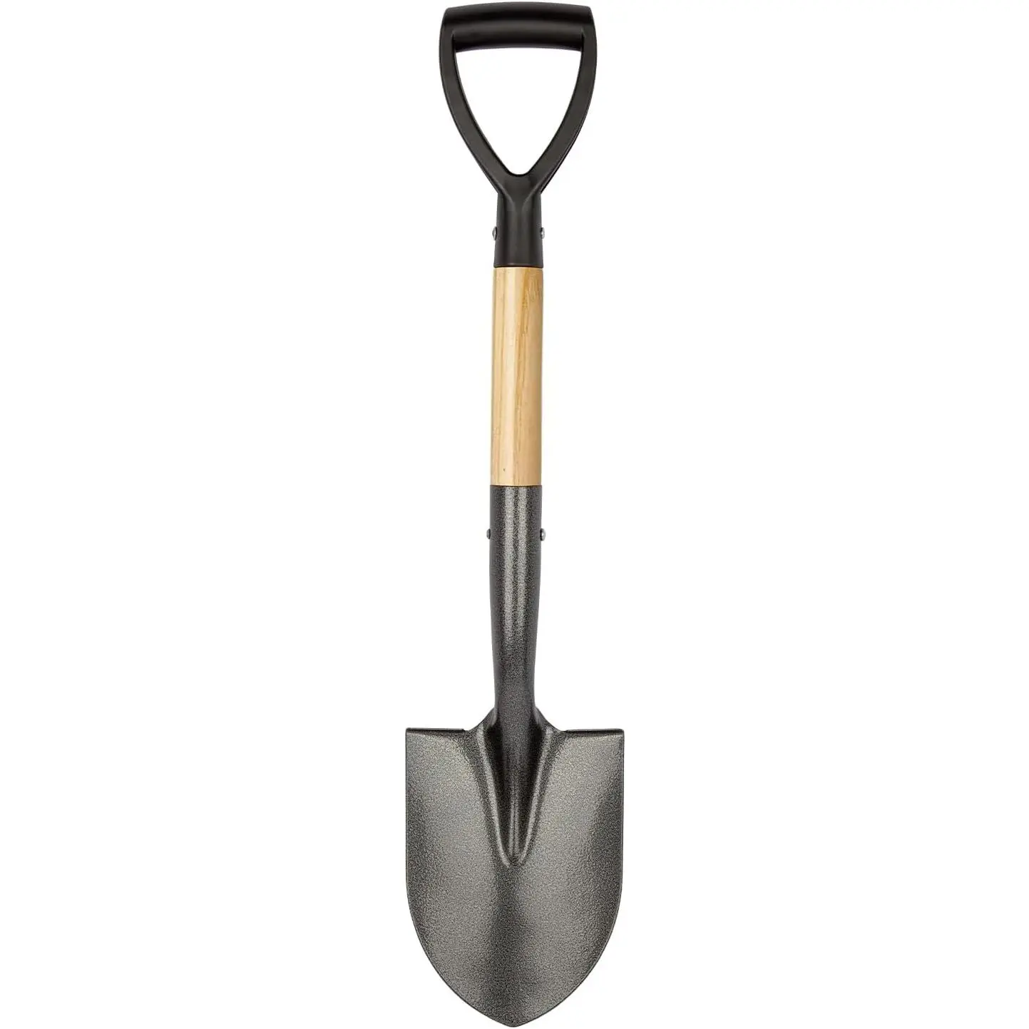 Shovel for Digging, Round Small Shovel with Wooden D-Handle, Metal Garden Shovel for Gardening, 28inch