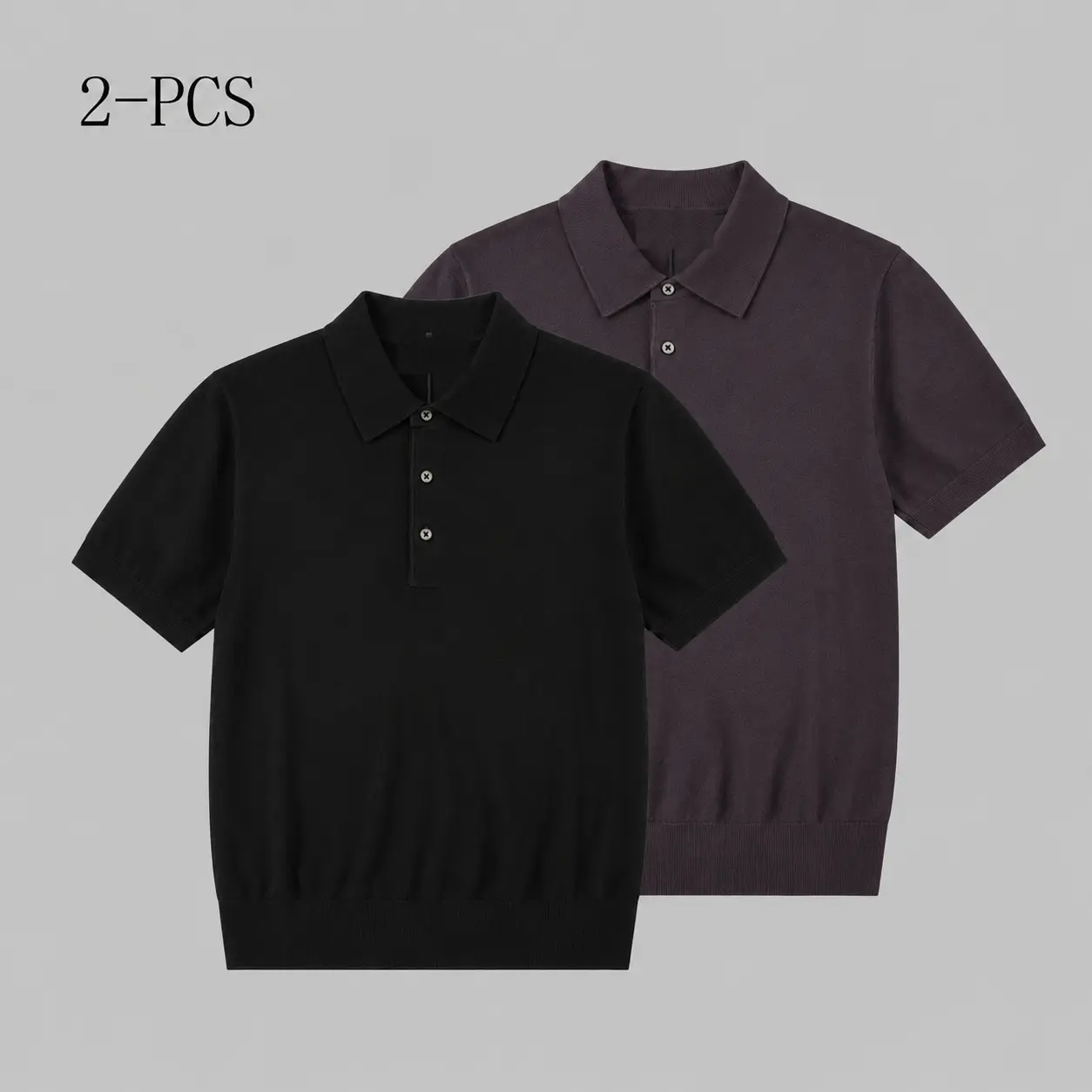 2pcs Black+Brown