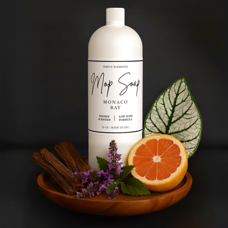 Simple Elements Mop Soap (3 Alluring Scents) – Highly Scented Mop Soap, Luxury Floor Cleaner with Low Suds, No Residue, for All Mop Types, Made in USA, 32 Oz