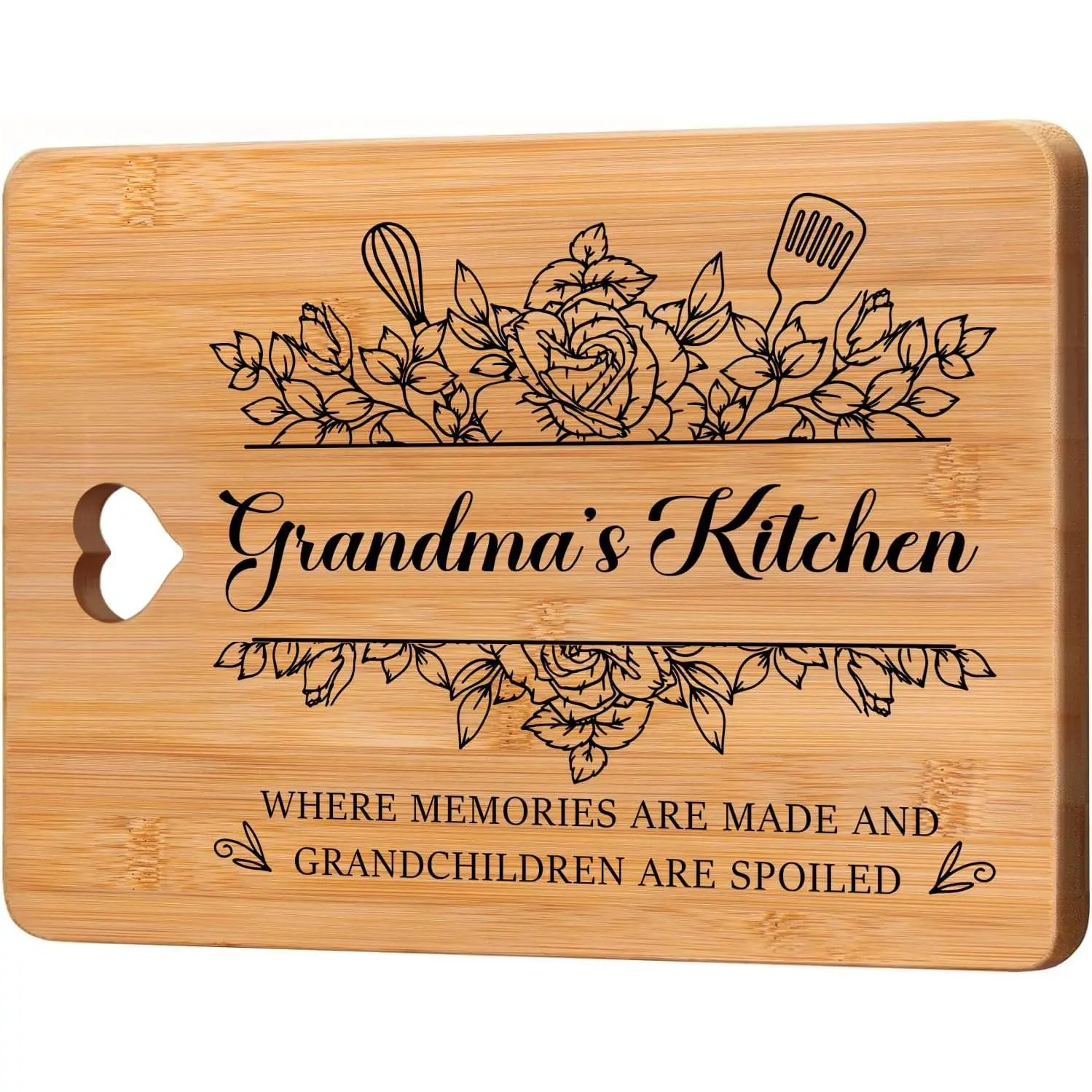 Gifts for Grandma - "Grandma's Kitchen" Grandma Birthday Gifts  Board, -Made Engraved Nana Gifts, Grandma Presents  Board
