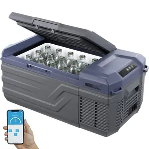 Portable 15 L Car Refrigerator Freezer With Compressor, 12V DC Powered Single Zone Cooling, Compact Vehicle Cooler For Car, Truck, SUV, Van, RV And Home Use, Ideal For Road Trips, Camping, Outdoor Travel