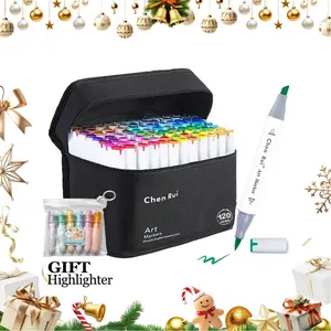 Double Tips Alcohol Markers Set, 1 Set Dual-tip Alcohol-based Colored Markers Set, Art Supplies Kit for Adult Coloring Painting, Sketching