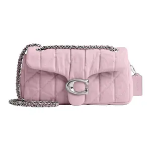 COACH Tabby 26 Leather Crossbody Shoulder Bag for Women, Classic Logo Style, Light Pink