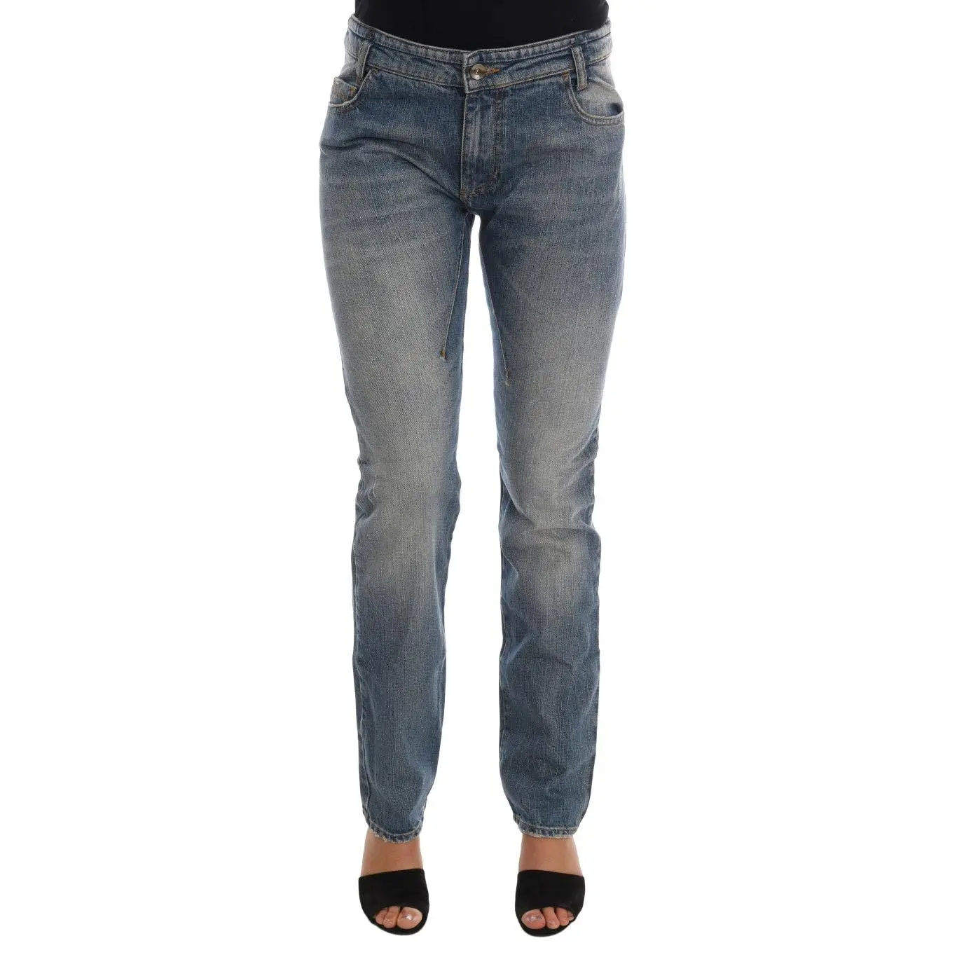 Chic Blue Slim Fit Designer Jeans