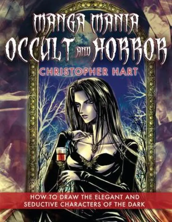 Used Drawing Tutorial Book - Manga Mania Occult & Horror: How to Draw Elegant, Seductive Dark Characters with Step-by-Step Instructions by Christopher Hart (Soft Cover, English) for Manga Enthusiasts