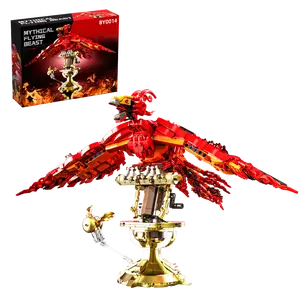 HEGOAI Harru Fire Phoenix Building Set, STEM Magic Potter Phoenix Collection Model for Adults, Collectible Model Toys Gifts for Adults Fans