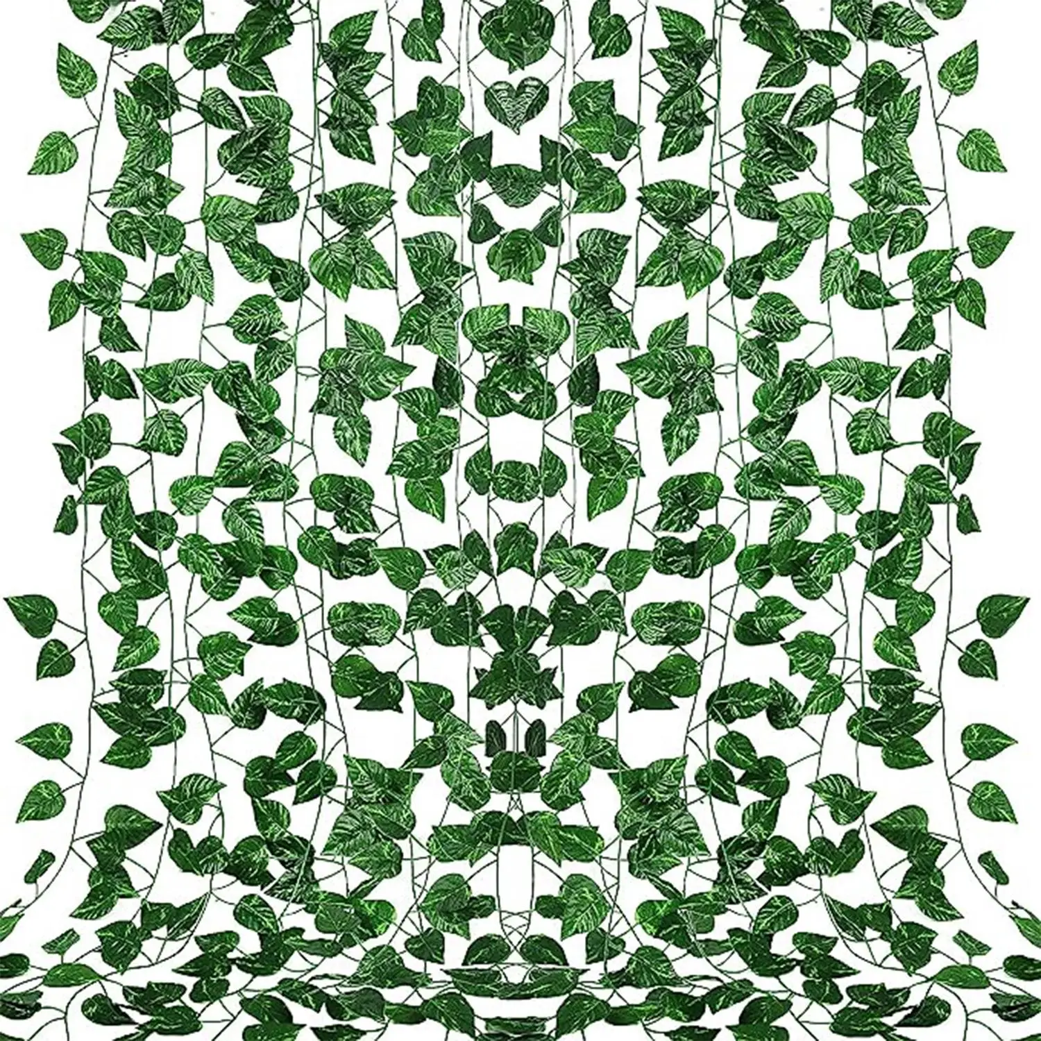 Artificial Leaf Garland, 12pcs Simulated Decorative Fake Hanging Vine Wreath, Decoration Supplies for Home Living Room, Room Decor, Gift for Summer, B