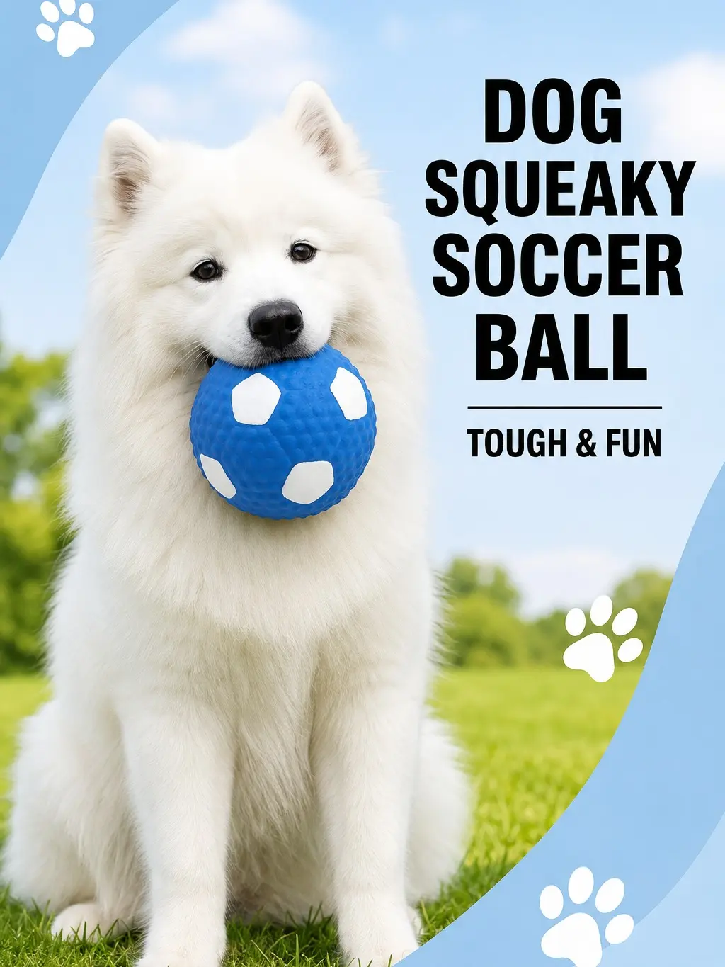 Dog Squeaky Toy Ball, Interactive & Chase Toy, Outdoor Exercise Ball for Dogs, Fun Training Toy for Active Dogs