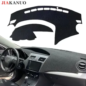 JIAKANUO Dash Cover Mat Fit for Mazda 3 2010-2013  ,Dashboard Pad Carpe,Sunscreen, heat insulation, anti glare, reflective protection dashboard,All black dashboard protective pad