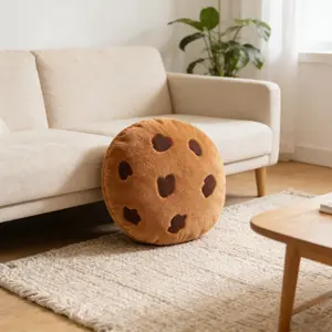 Throw pillow, Fauvism Internet celebrity cure the wind, cookie shape, cute seat cushion, bedroom living room bedside nap pillow, soft velvet skin-friendly can be hugged, a must for home leisure, Soft Touch Cushion