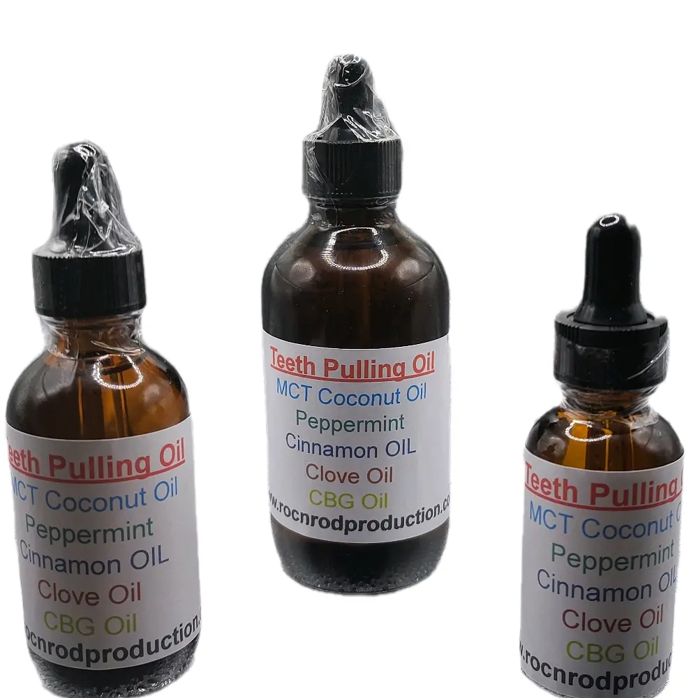 Herbal Teeth Pulling Coconut Oil - 3 Bottle Deal 1 oz,2 oz, and 4 oz bottles. Get all three