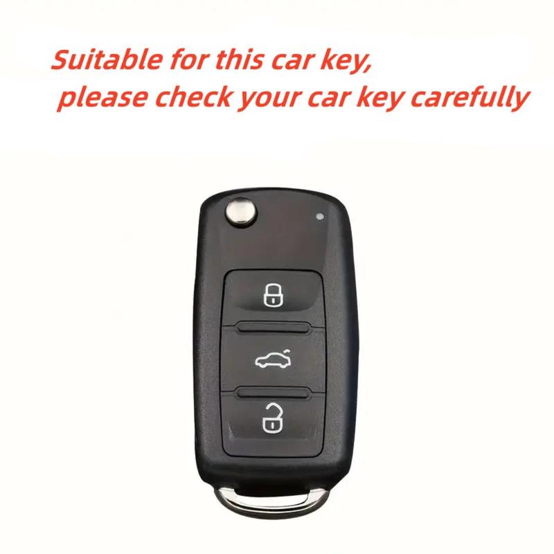 Car Key Case, Car Key Protector, Key Fob Cover, Car Key Holder, Car Interior Accessory for Volkswagen VW Magotan Golf 4 3 5 6 MK6 Passat B5 B6 B8 B7 Touran Bora Tiguan for Jetta Lavida Skoda Octavia