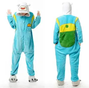 Adventure Time With Finn And Jake Adults Kigurumi Women Men's Onesie Pyjamas Halloween Party Cosplay Costumes