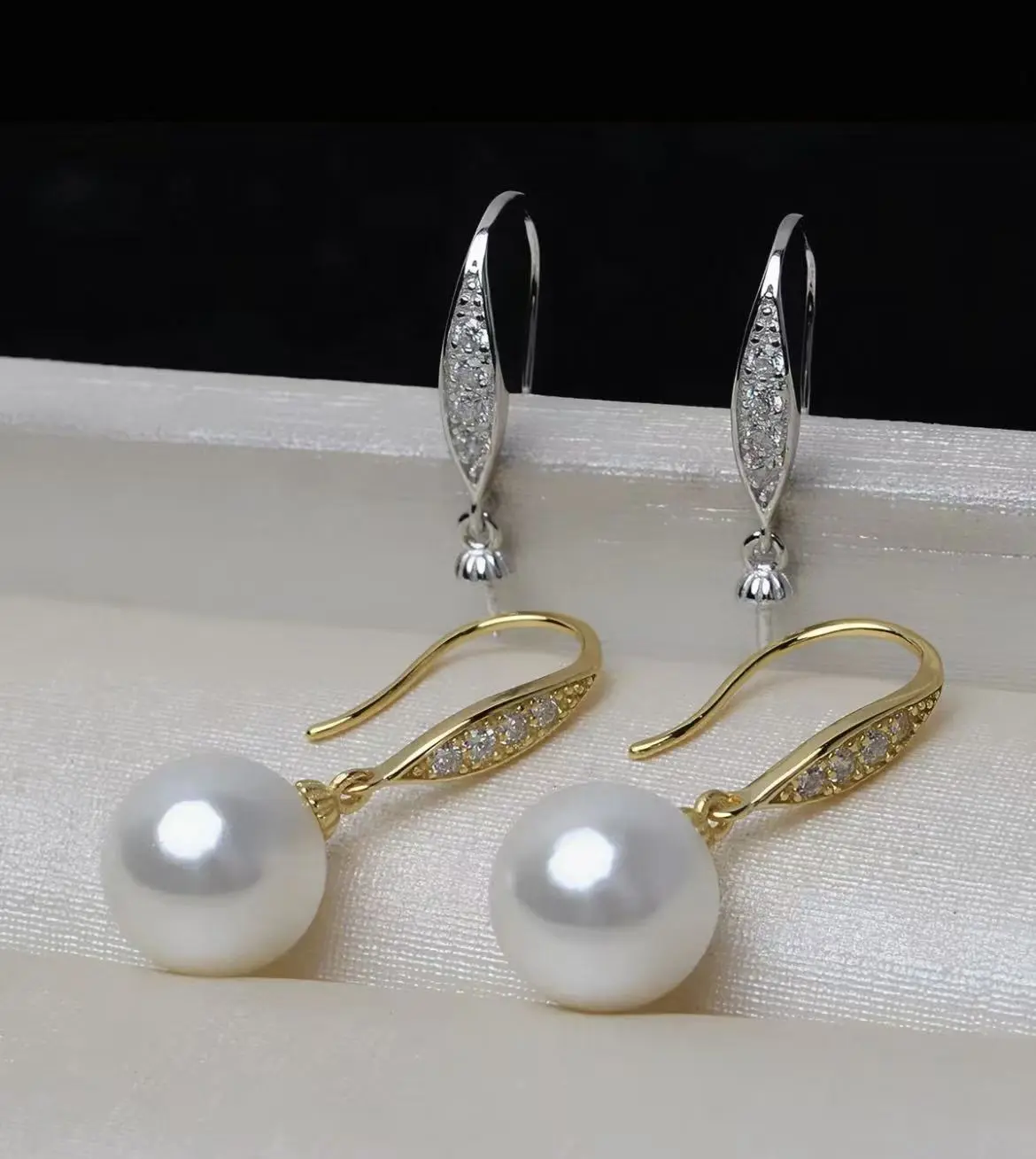 DIY Jewelry Findings: S925 Silver Earring Settings for Pearls