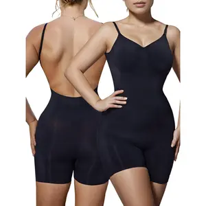 MUEE Women's Backless Shapewear Tummy Tightener Seamless Shapewear Tights Backless Shapewear for Women Tummy Control Bodysuit Seamless Sculpting Body Shaper Womenswear Compression Comfort Sexy