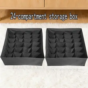 Foldable Storage Box with Zipper Closure, Divided Design for Organized Use, Ideal for Wardrobe Organization & Daily Essentials