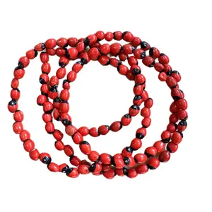 Peonia Necklace | Collar De Peonia | Collar de Huayruro | Eleke del Orisha Eleggua | Talisman | Collar De Semillas De Peonia | Amuleto Contra las Malas Energías