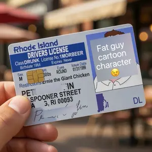 (2 Pack) Funny Fat Guy License Debit Card Skin High-Quality Vinyl Card Decal Credit Card Cover Scratch-Resistant Water-Resistant Everyday Accessories