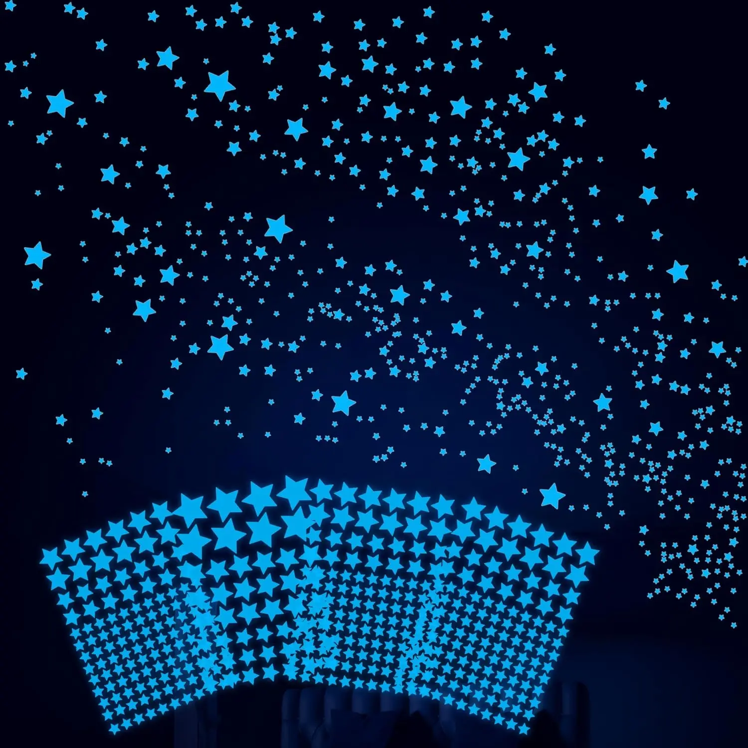 421 count Glow in The Dark Stars Ceiling Stars Glow in The Dark Space Planet Universe Galaxy Wall Decals Ultra Glow in The Dark Wall Stickers for Boys Girls  Bedroom Living Room Decor Christmas