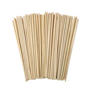 300 Pieces Natural Bamboo Sticks, Unfinished Wooden Dowels for Flower Arrangements, Crafts, Decoration & DIY Projects, Ideal for Hobbyists