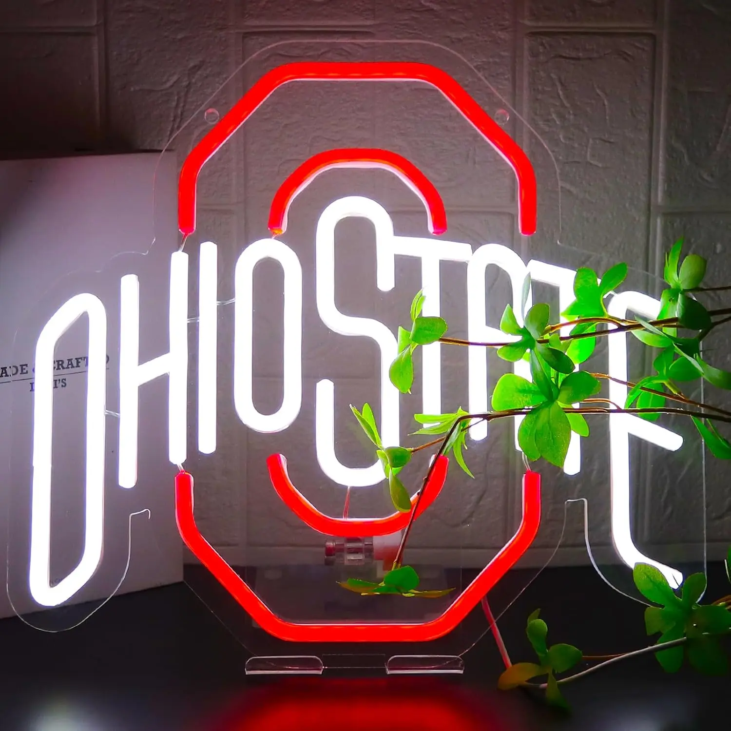 Football Neon Signs for Wall Decor，University Led Light Up Sign Suitable for Man Cave Dormitory Office Bar Pub Wall Art Gifts for Teen Boys Girls （11.8 * 10.3inch） bedroom