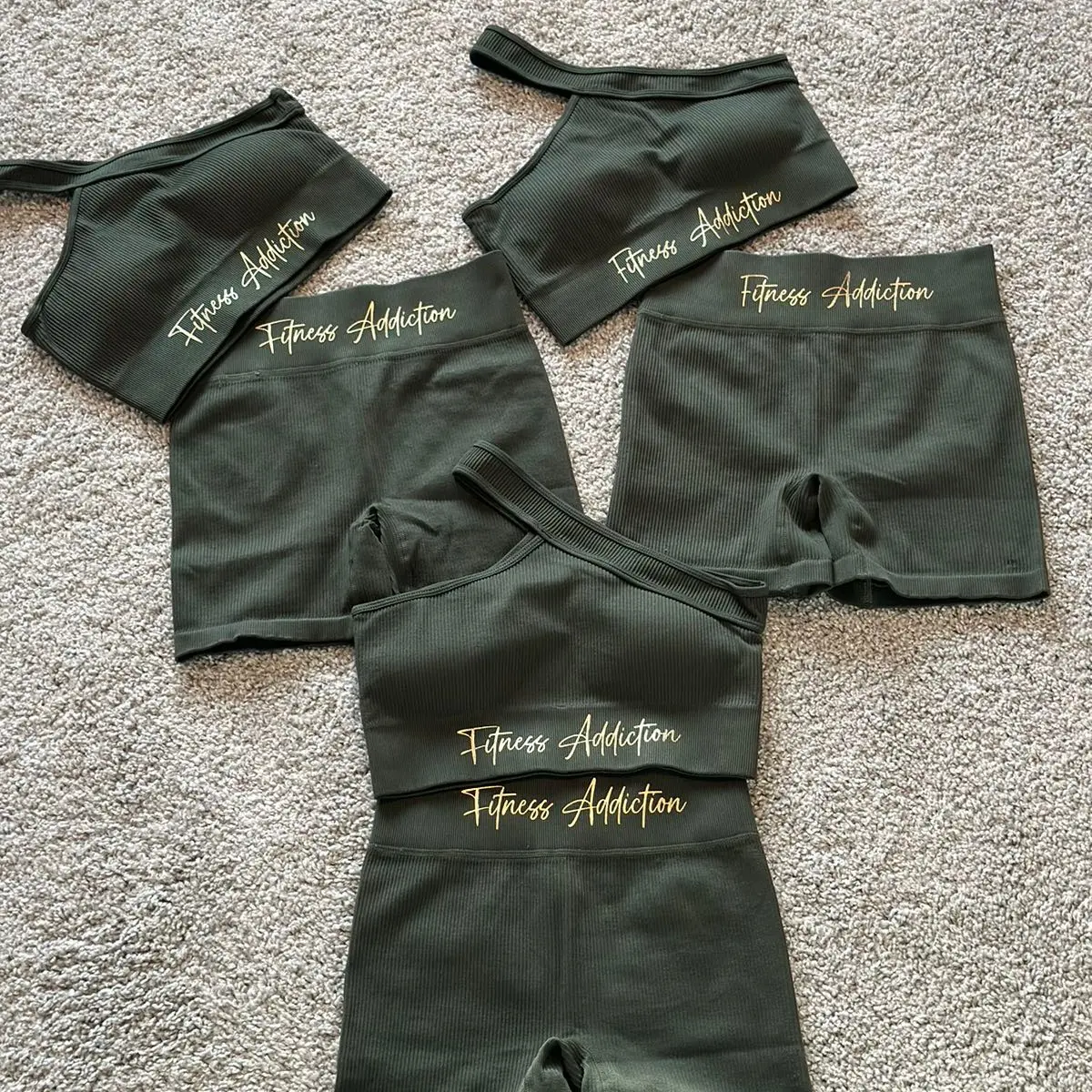 Emerald green workout set